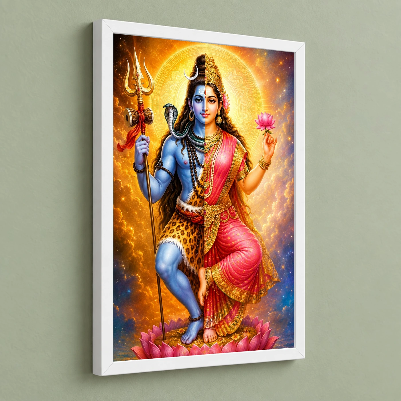 Ardhanarishvara Cosmic Celestial Aura Photo Frame, view 5