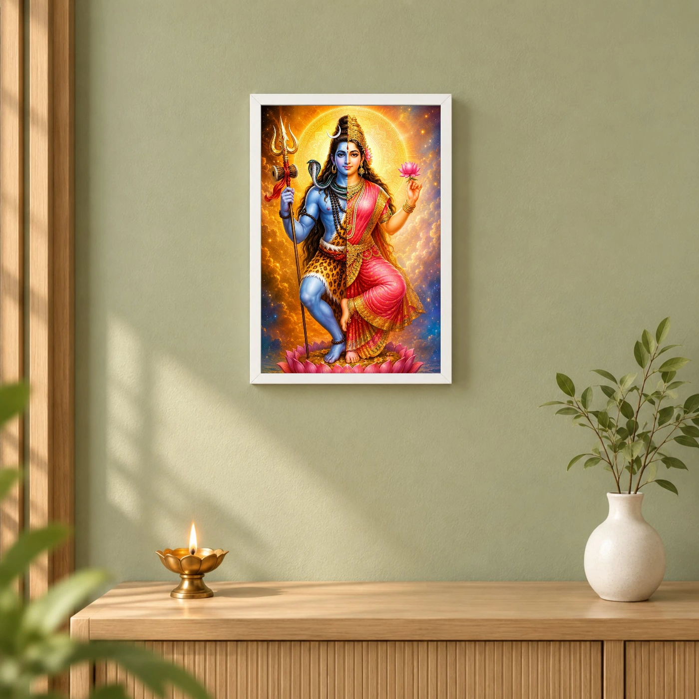 Ardhanarishvara Cosmic Celestial Aura Photo Frame, view 6