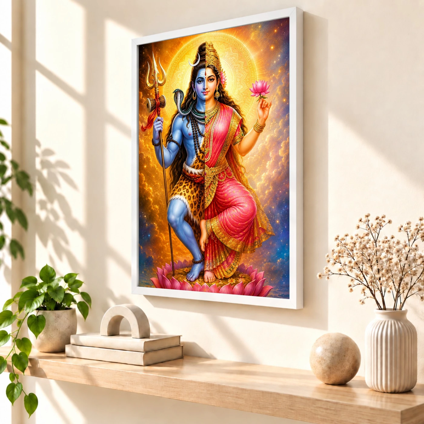 Ardhanarishvara Cosmic Celestial Aura Photo Frame, view 7