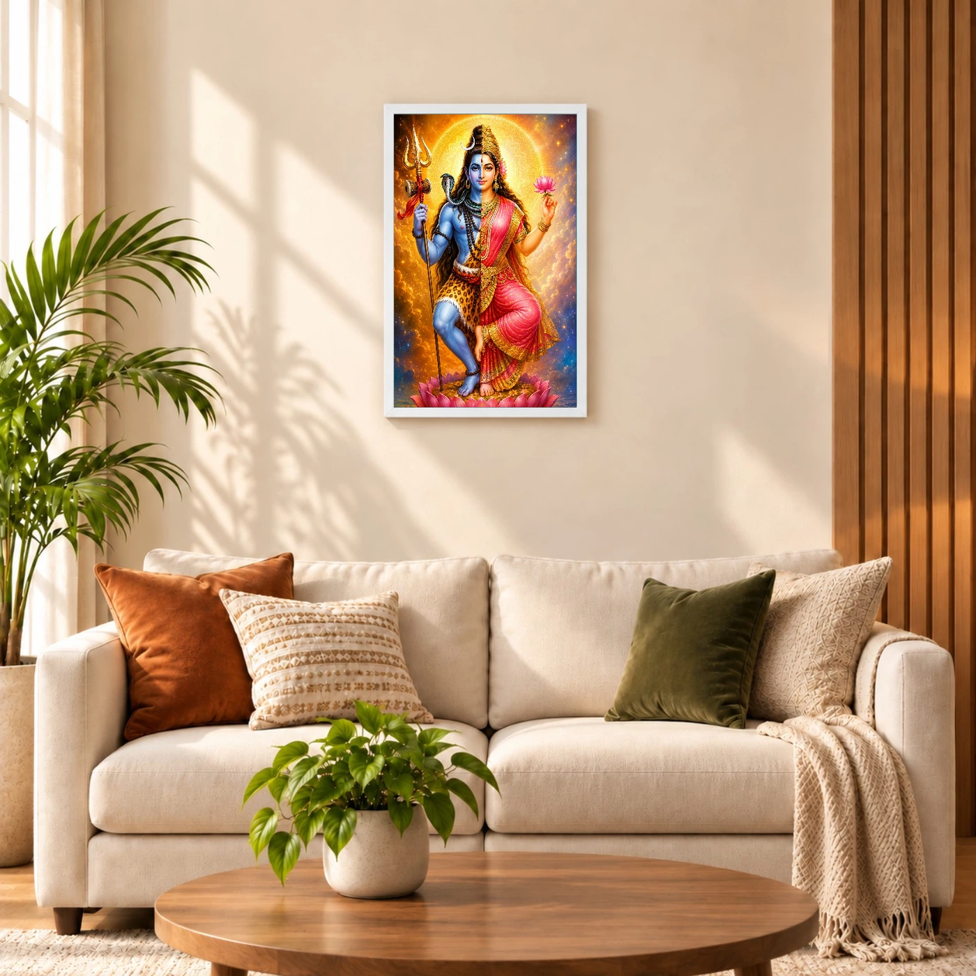 Ardhanarishvara Cosmic Celestial Aura Photo Frame, view 9