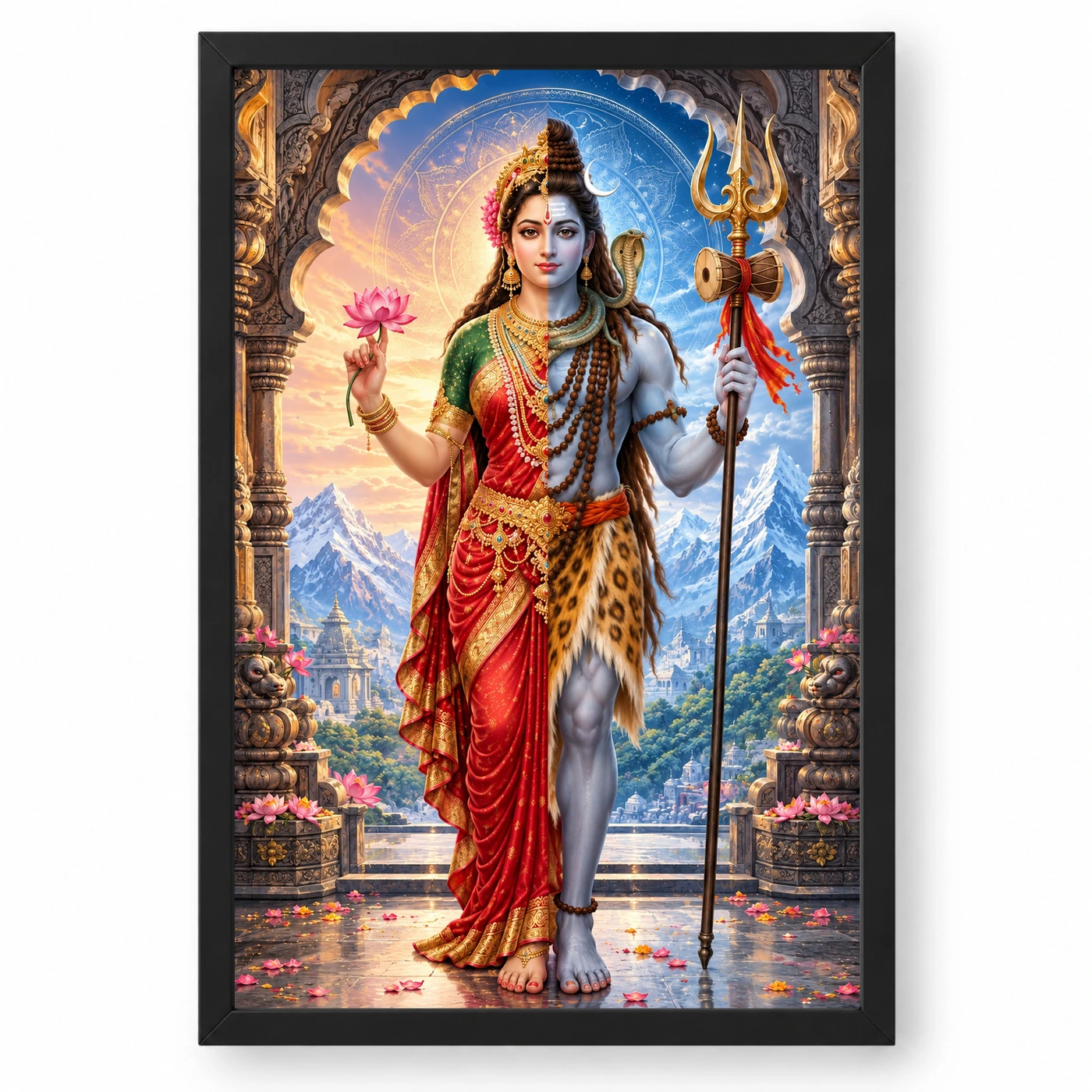 Ardhanarishvara Kailash Divine Unity Photo Frame