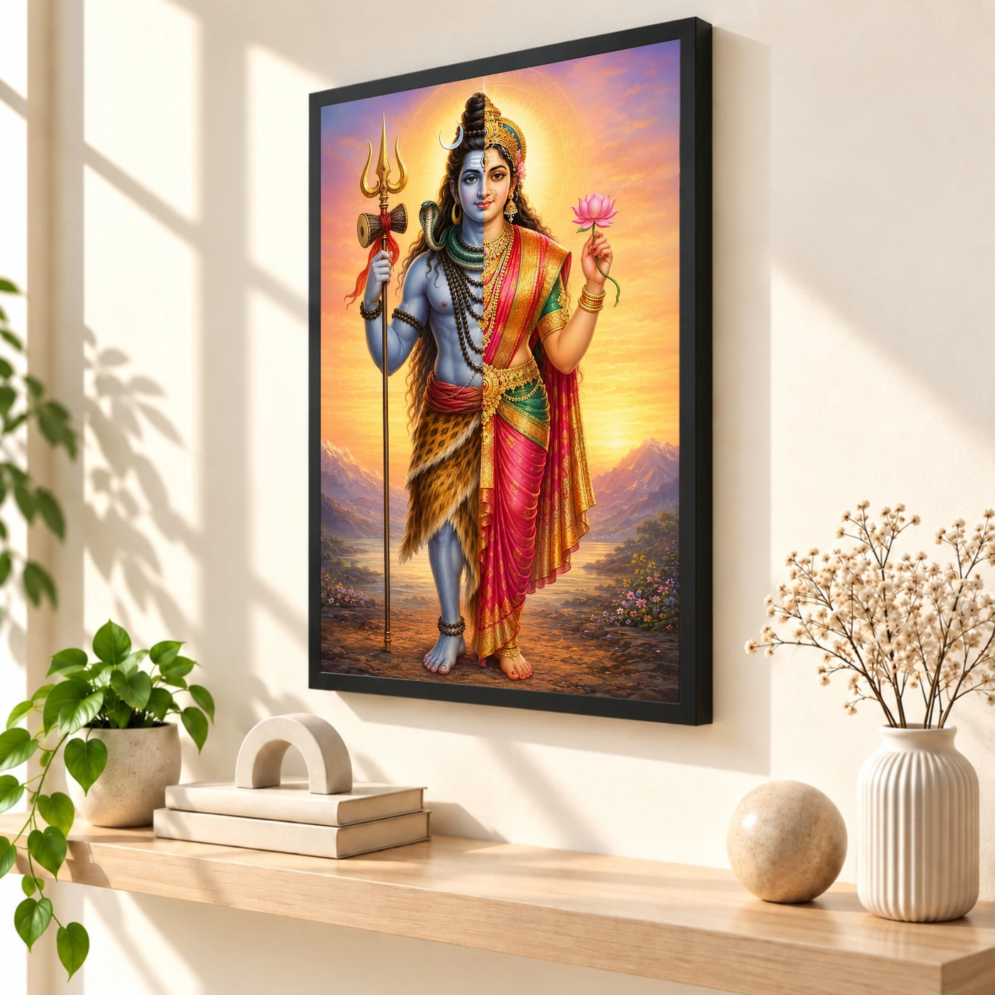 Ardhanarishvara Serene Sunrise Blessing Photo Frame, view 2