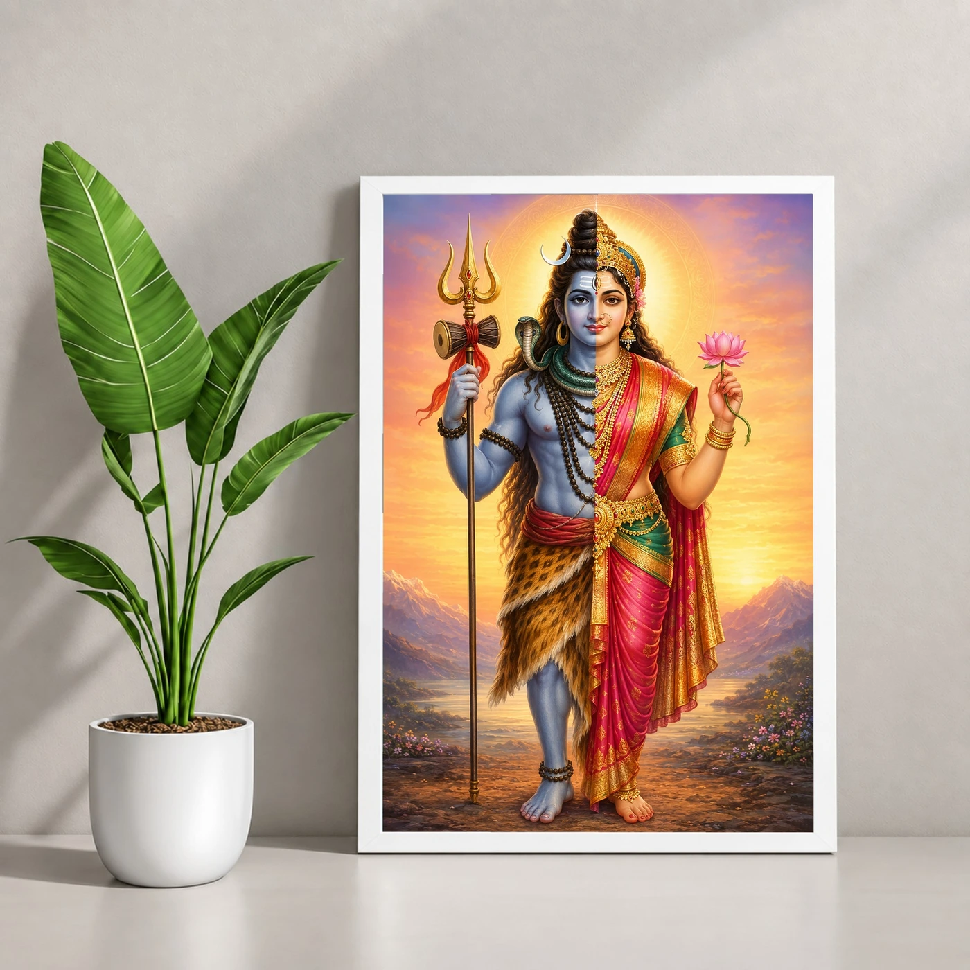 Ardhanarishvara Serene Sunrise Blessing Photo Frame, view 4
