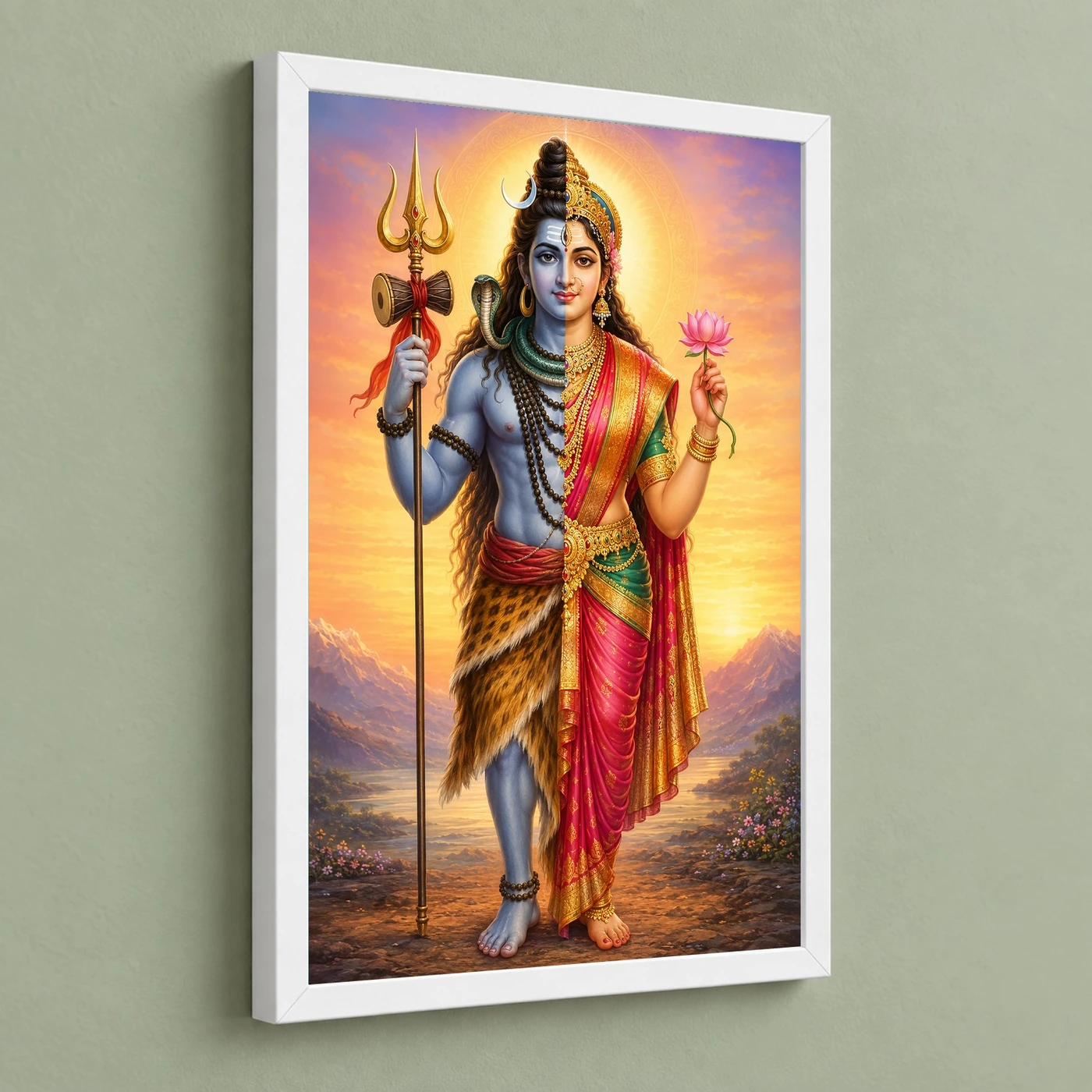 Ardhanarishvara Serene Sunrise Blessing Photo Frame, view 5