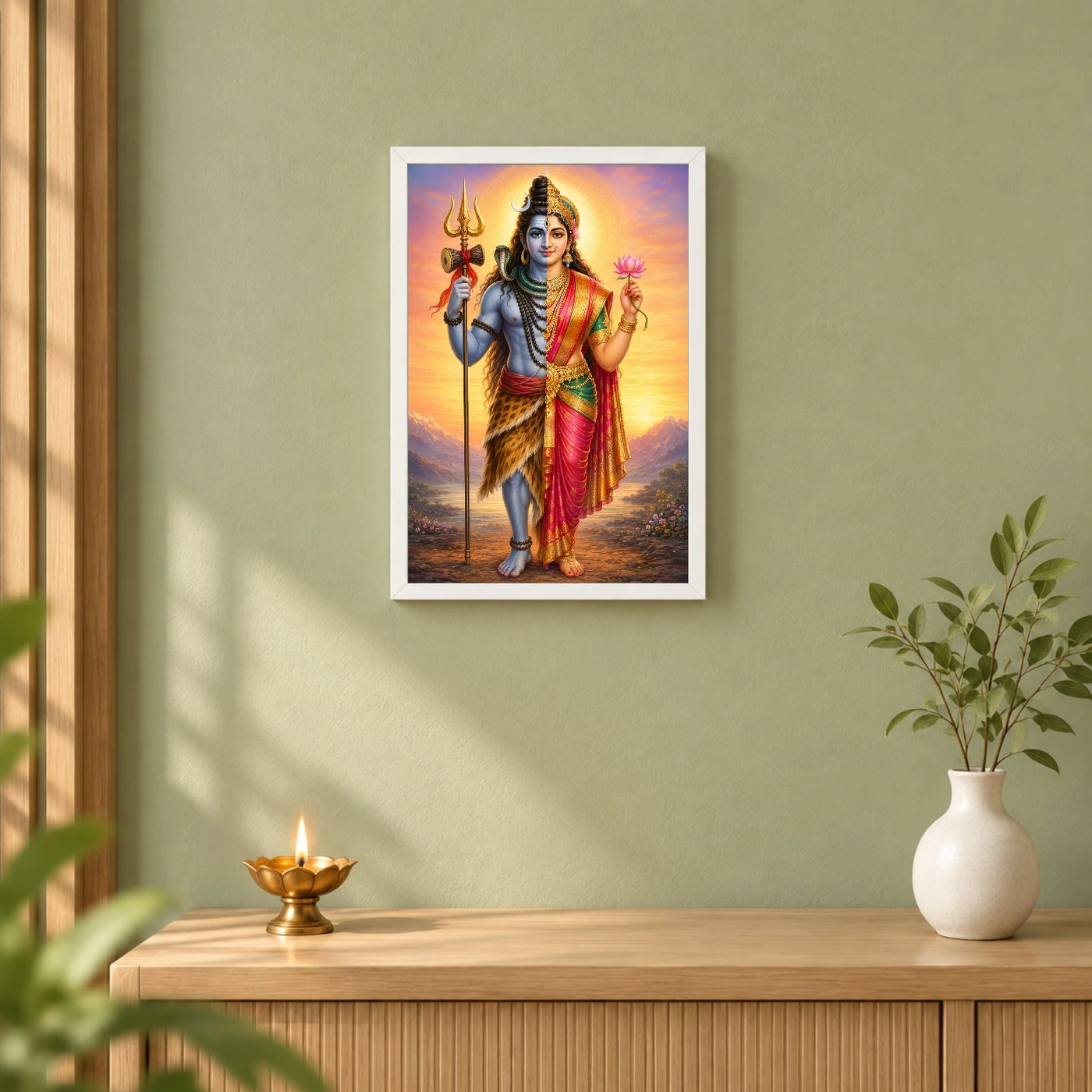 Ardhanarishvara Serene Sunrise Blessing Photo Frame, view 6