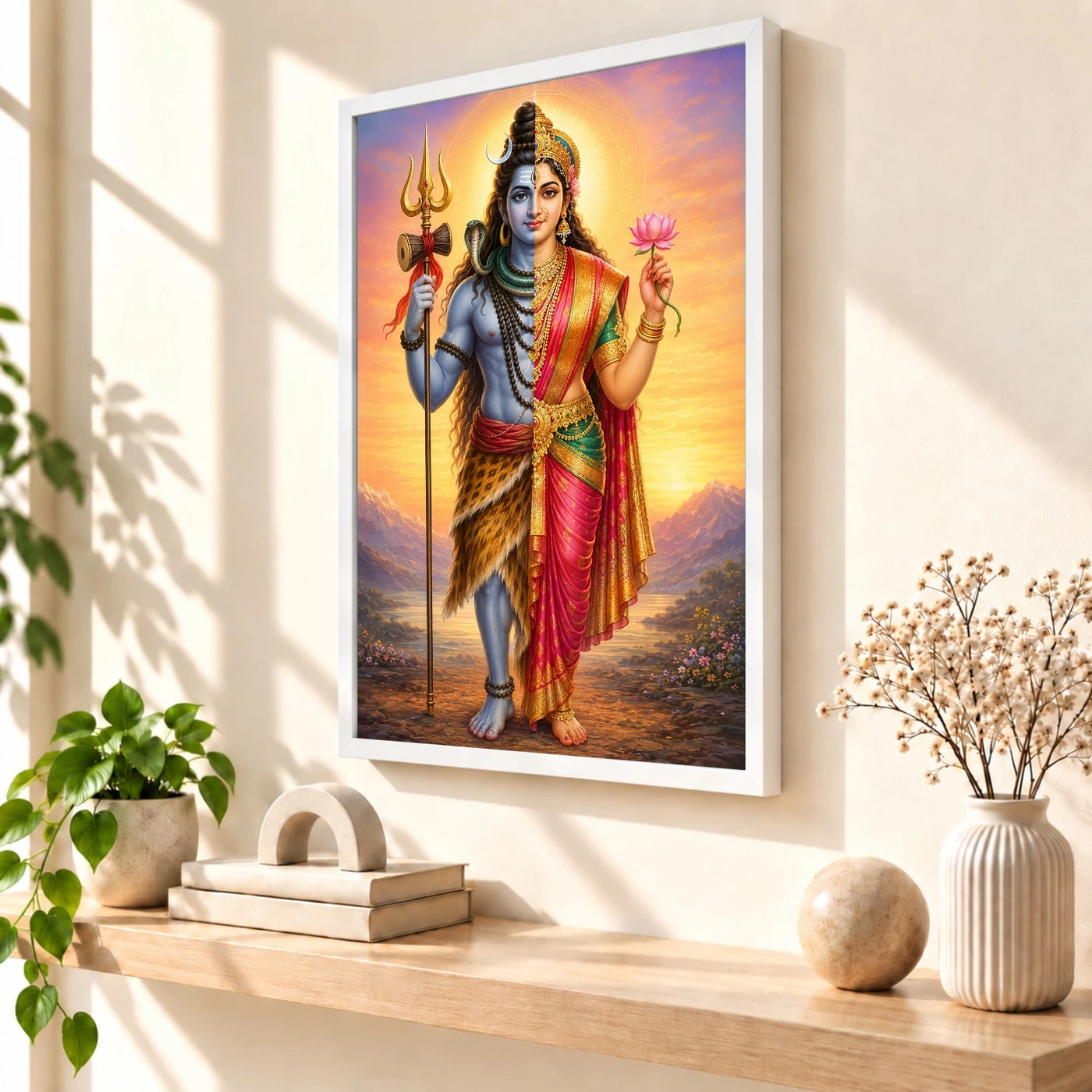 Ardhanarishvara Serene Sunrise Blessing Photo Frame, view 7