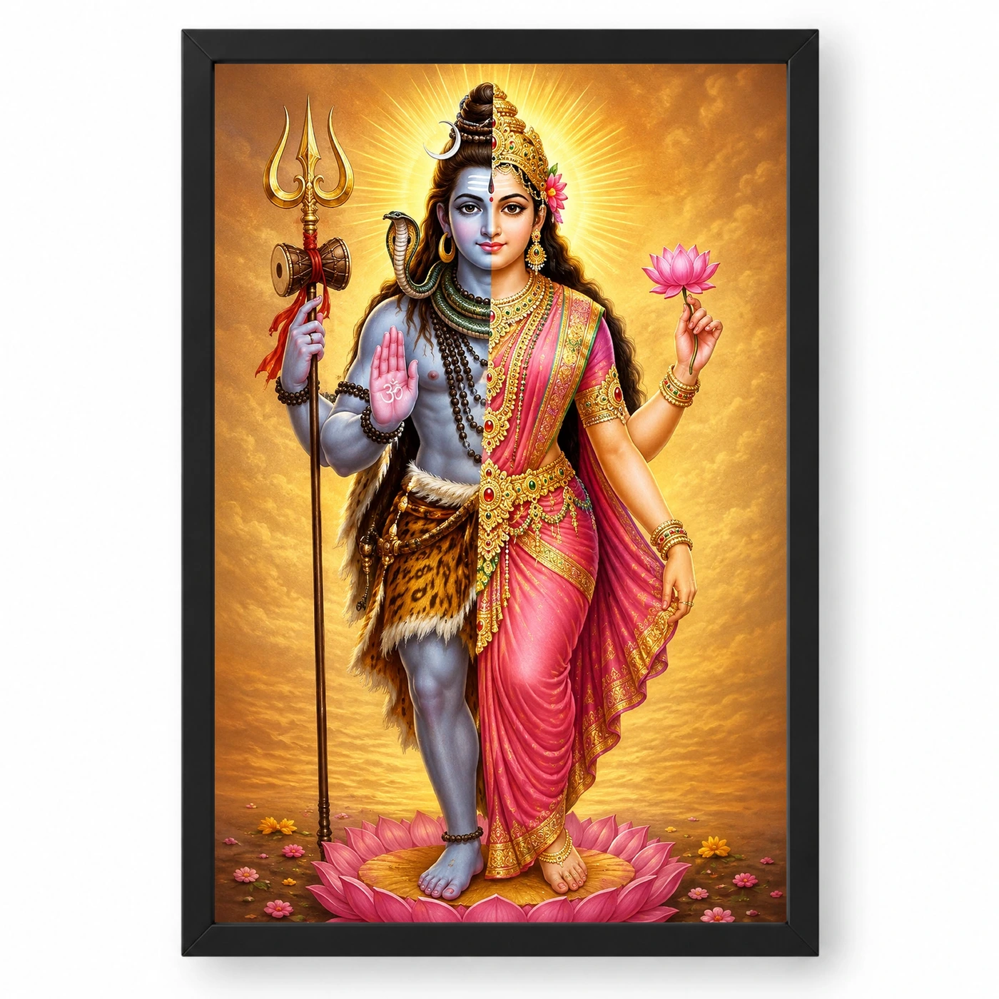 Ardhanarishvara Vivid Premium Spiritual Poster Art Photo Frame