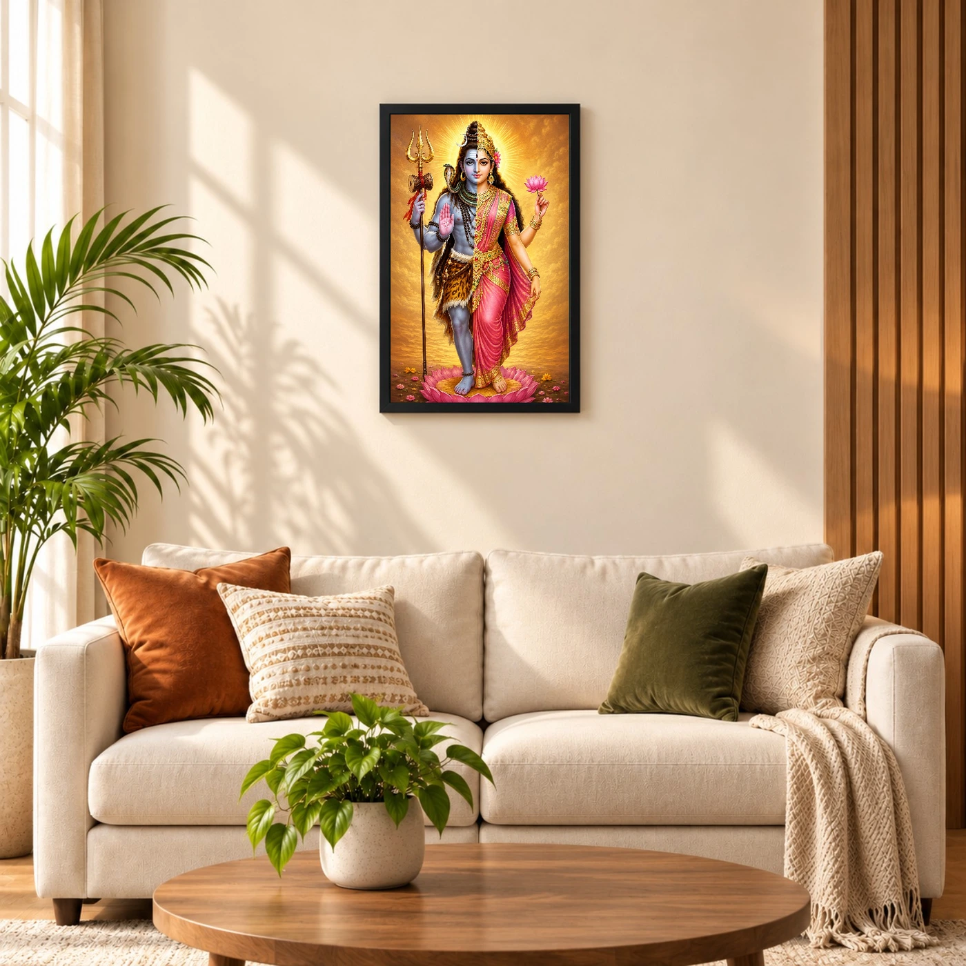 Ardhanarishvara Vivid Premium Spiritual Poster Art Photo Frame, view 8