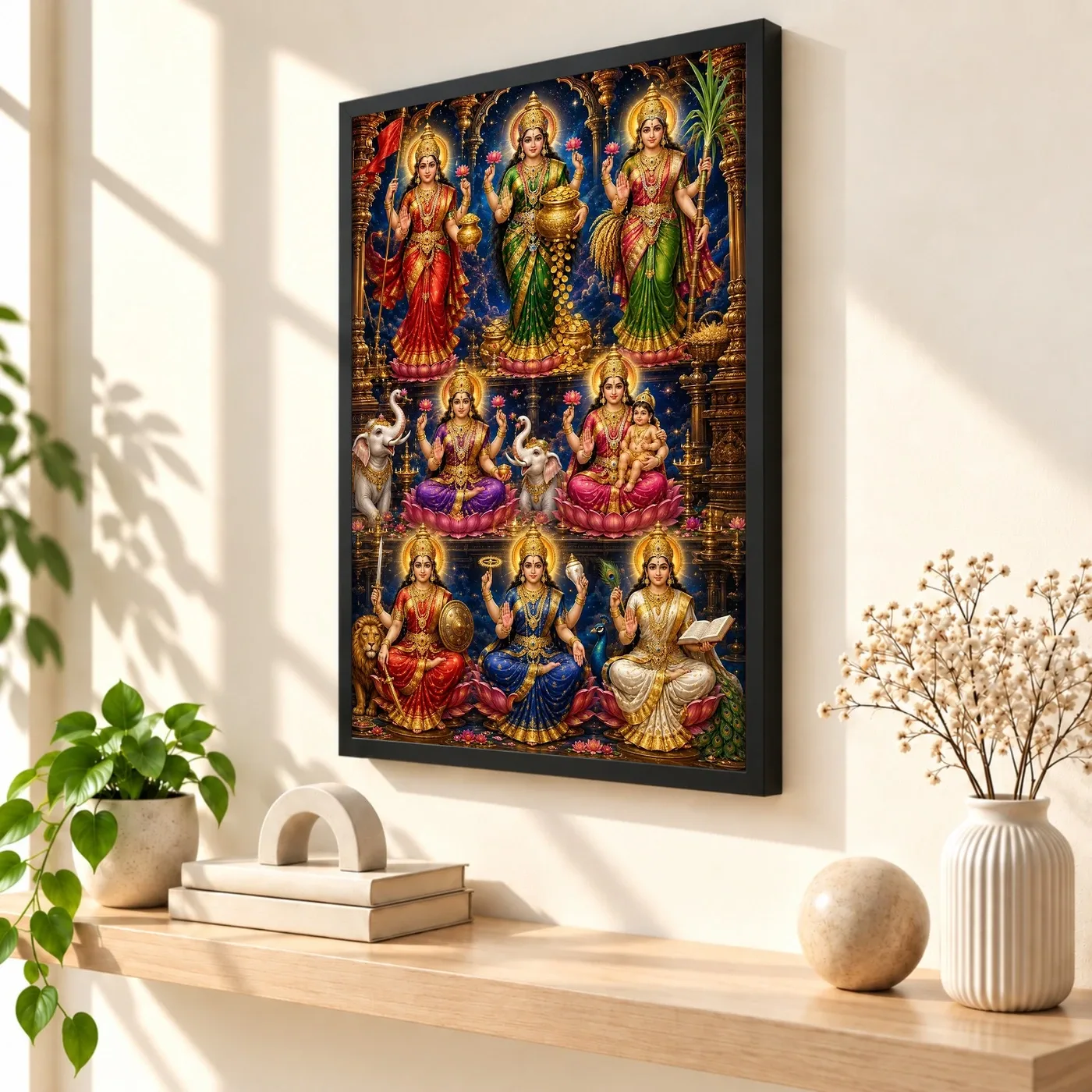 Ashta Lakshmi — Large Statement Wall Frame, view 2