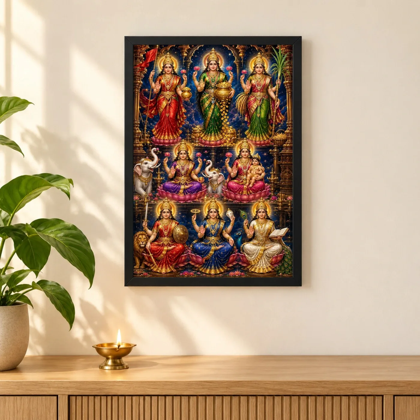 Ashta Lakshmi — Large Statement Wall Frame, view 3