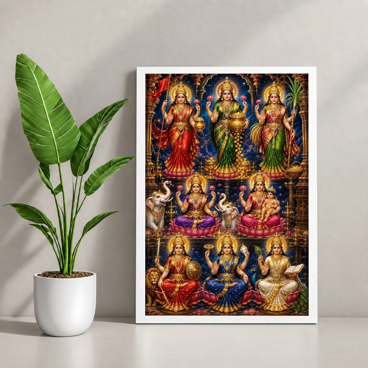 Ashta Lakshmi — Large Statement Wall Frame, view 4