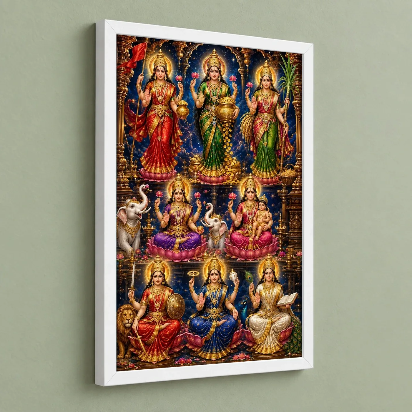 Ashta Lakshmi — Large Statement Wall Frame, view 5