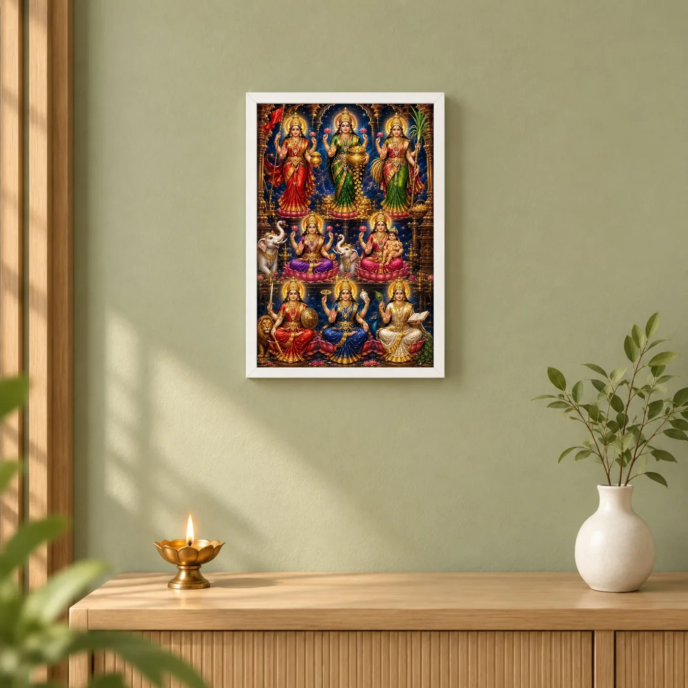 Ashta Lakshmi — Large Statement Wall Frame, view 6