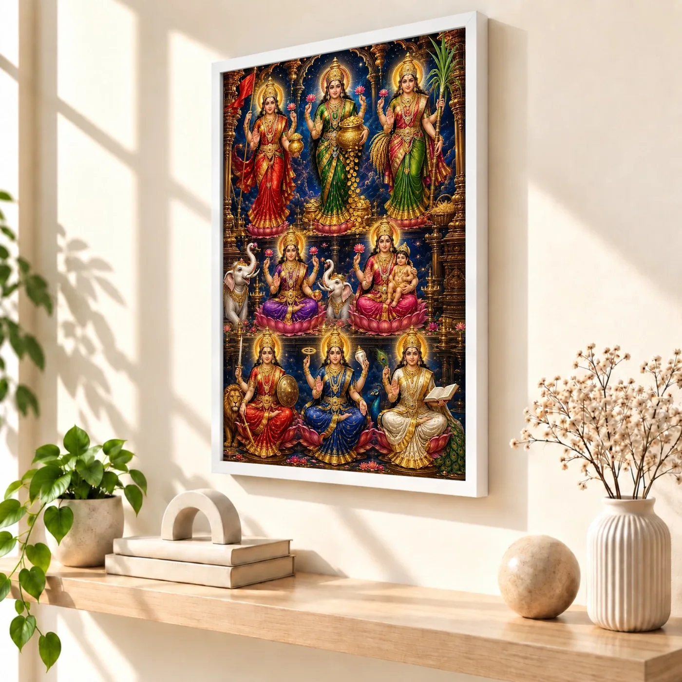 Ashta Lakshmi — Large Statement Wall Frame, view 7
