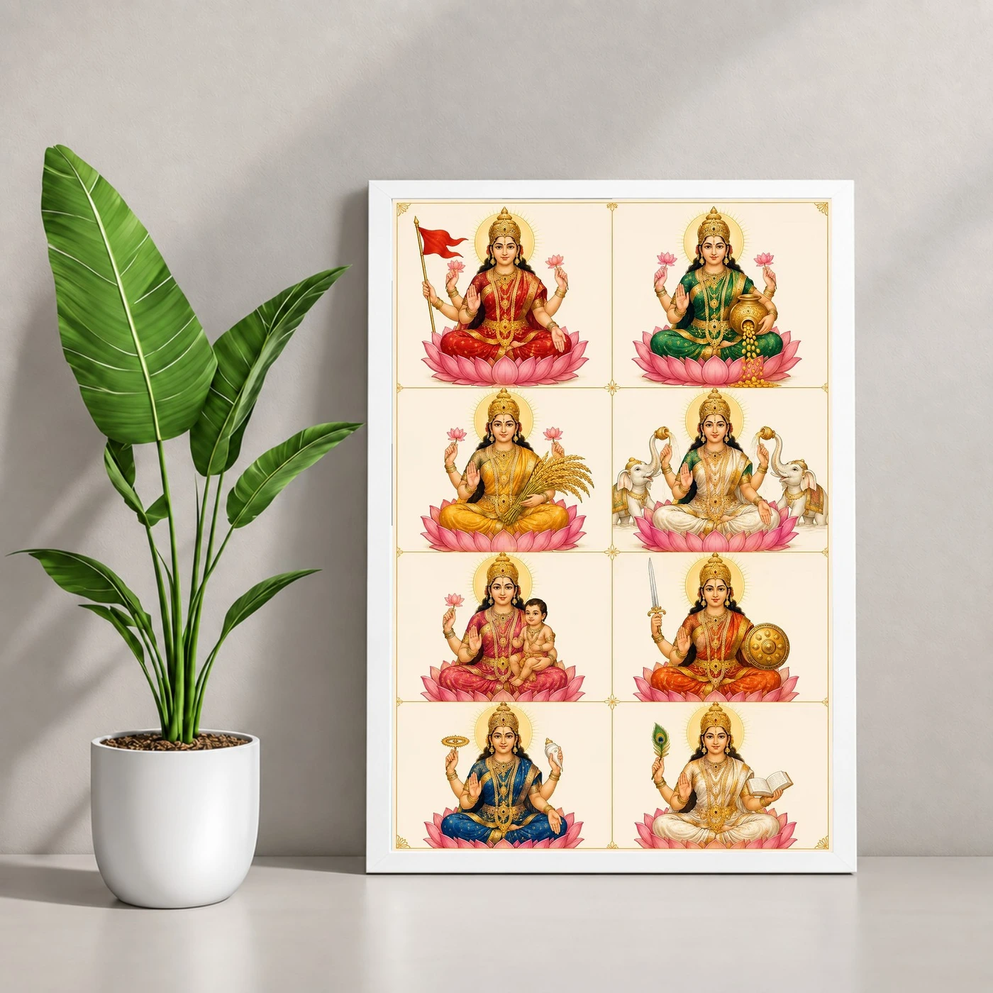 Ashta Lakshmi — Modern Minimalist 8-Grid Frame, view 4