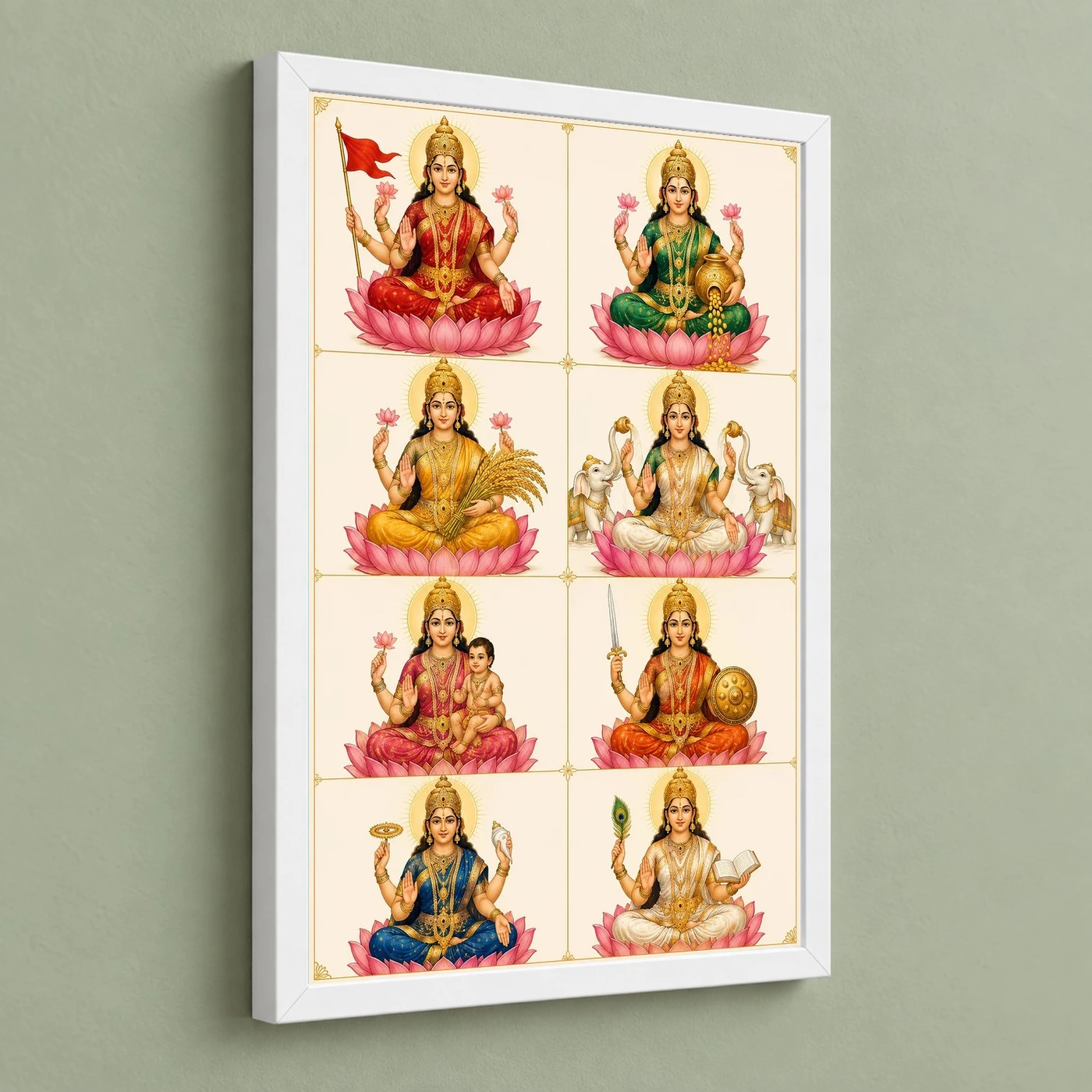 Ashta Lakshmi — Modern Minimalist 8-Grid Frame, view 5