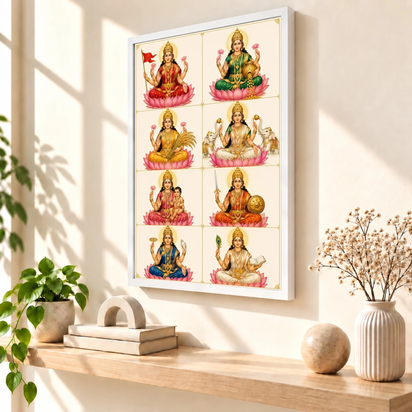 Ashta Lakshmi — Modern Minimalist 8-Grid Frame, view 7