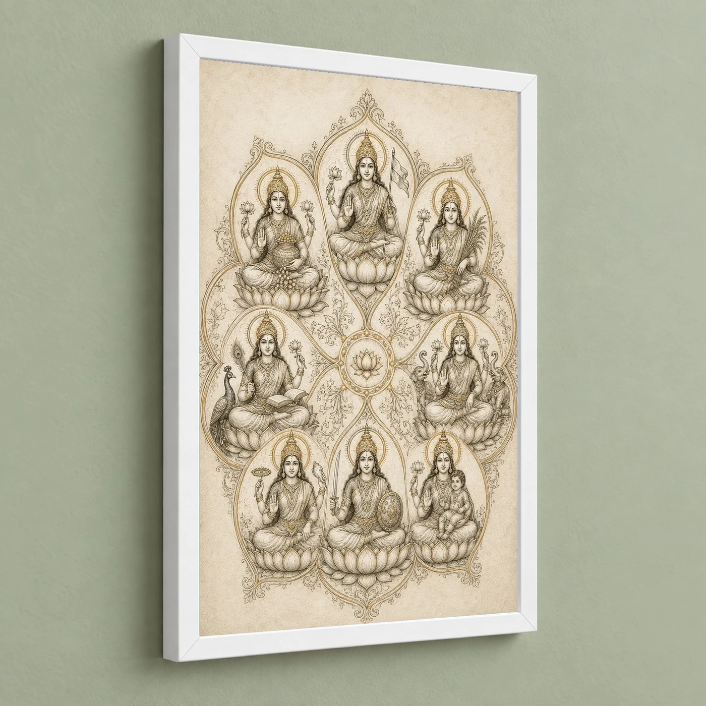 Ashta Lakshmi — Monochrome Sketch Frame, view 5