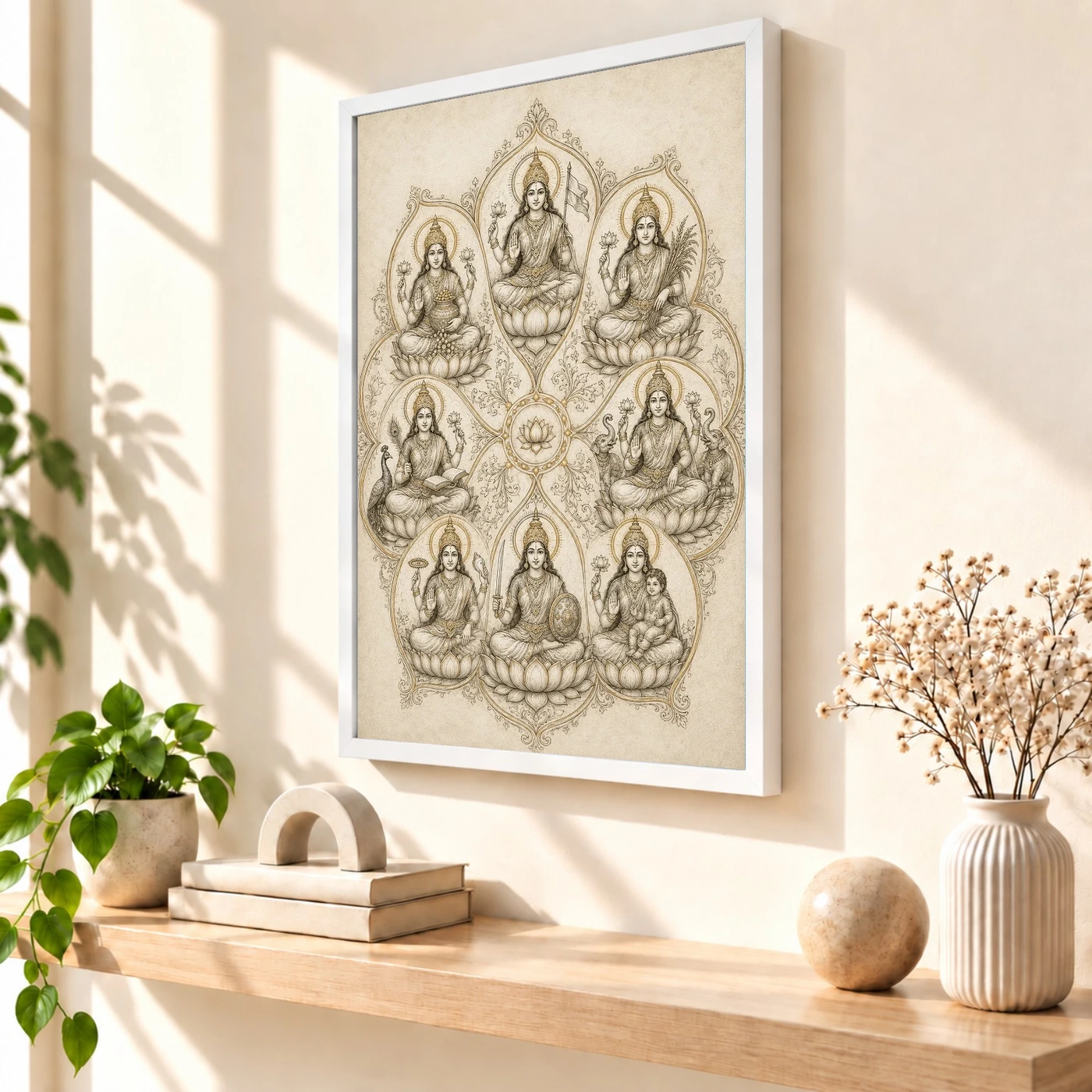 Ashta Lakshmi — Monochrome Sketch Frame, view 7