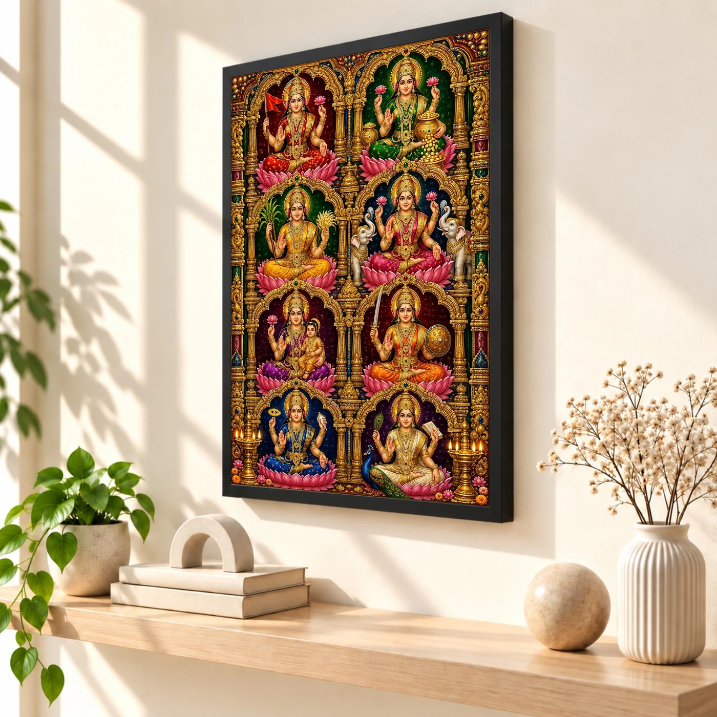 Ashta Lakshmi — Traditional Temple Style Frame, view 2