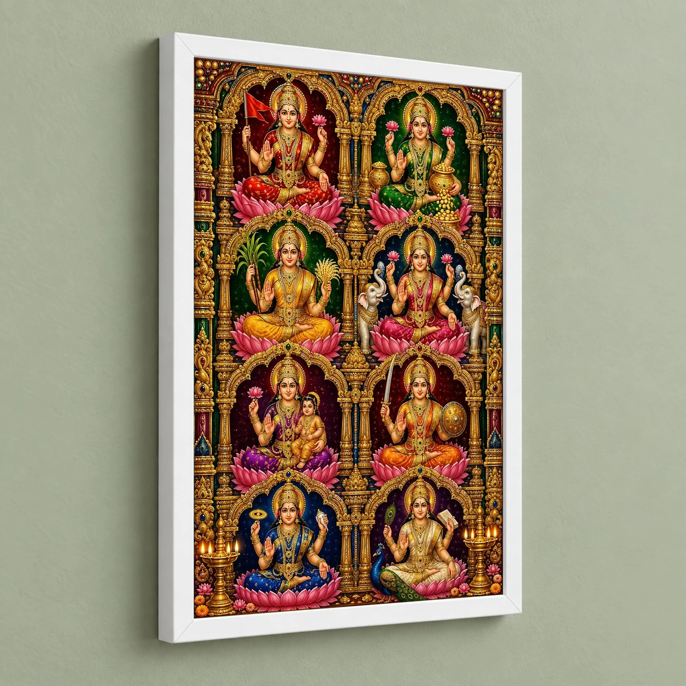Ashta Lakshmi — Traditional Temple Style Frame, view 5