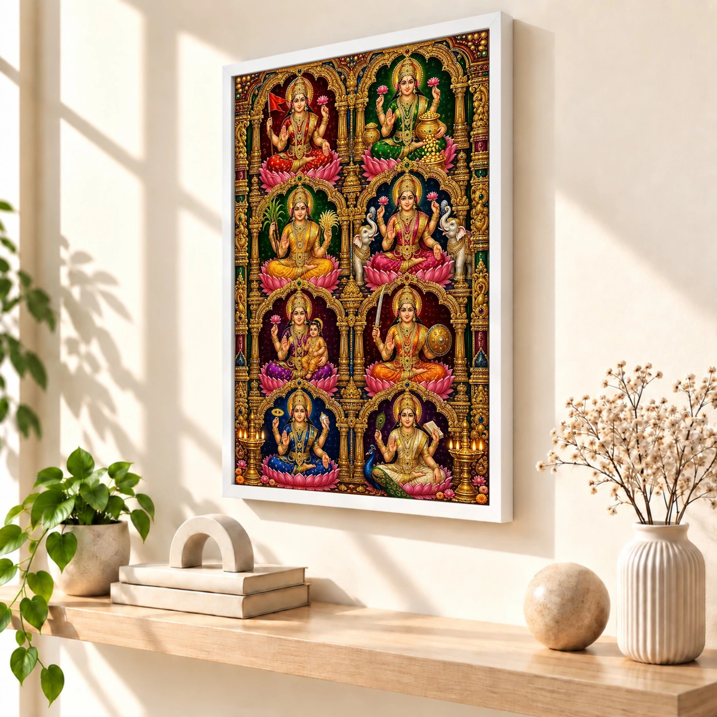 Ashta Lakshmi — Traditional Temple Style Frame, view 7