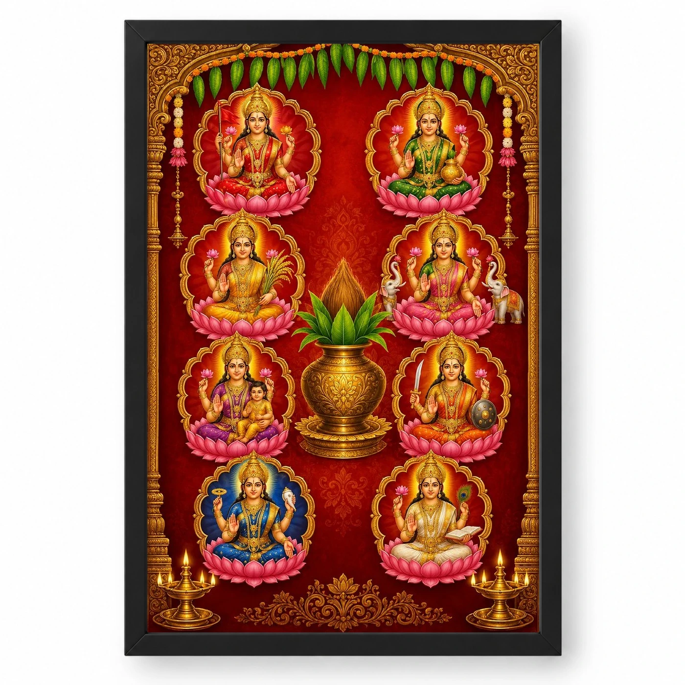 Ashta Lakshmi — Vertical Entrance Frame