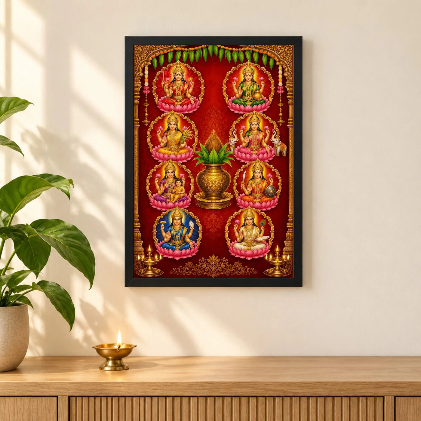 Ashta Lakshmi — Vertical Entrance Frame, view 3