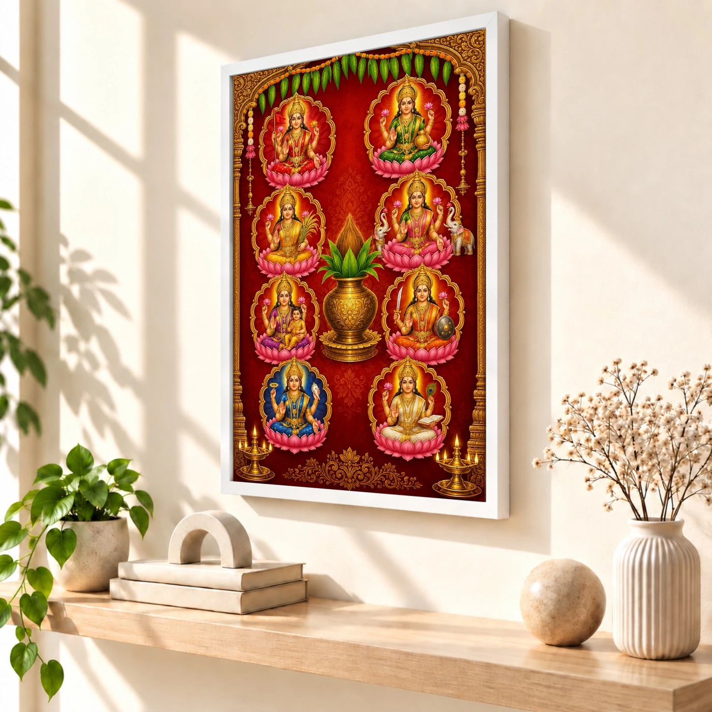Ashta Lakshmi — Vertical Entrance Frame, view 7