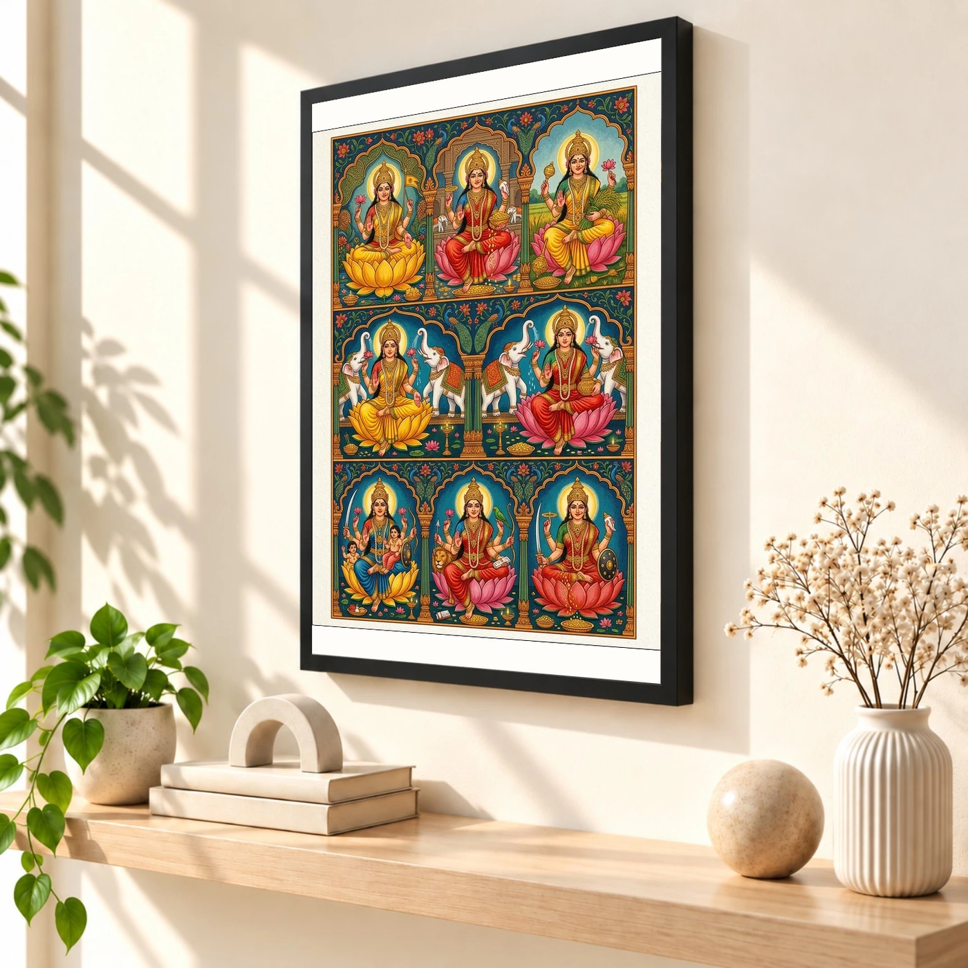 Ashtalakshmi Eight Forms Lakshmi Traditional Festival Art Photo Frame, view 2