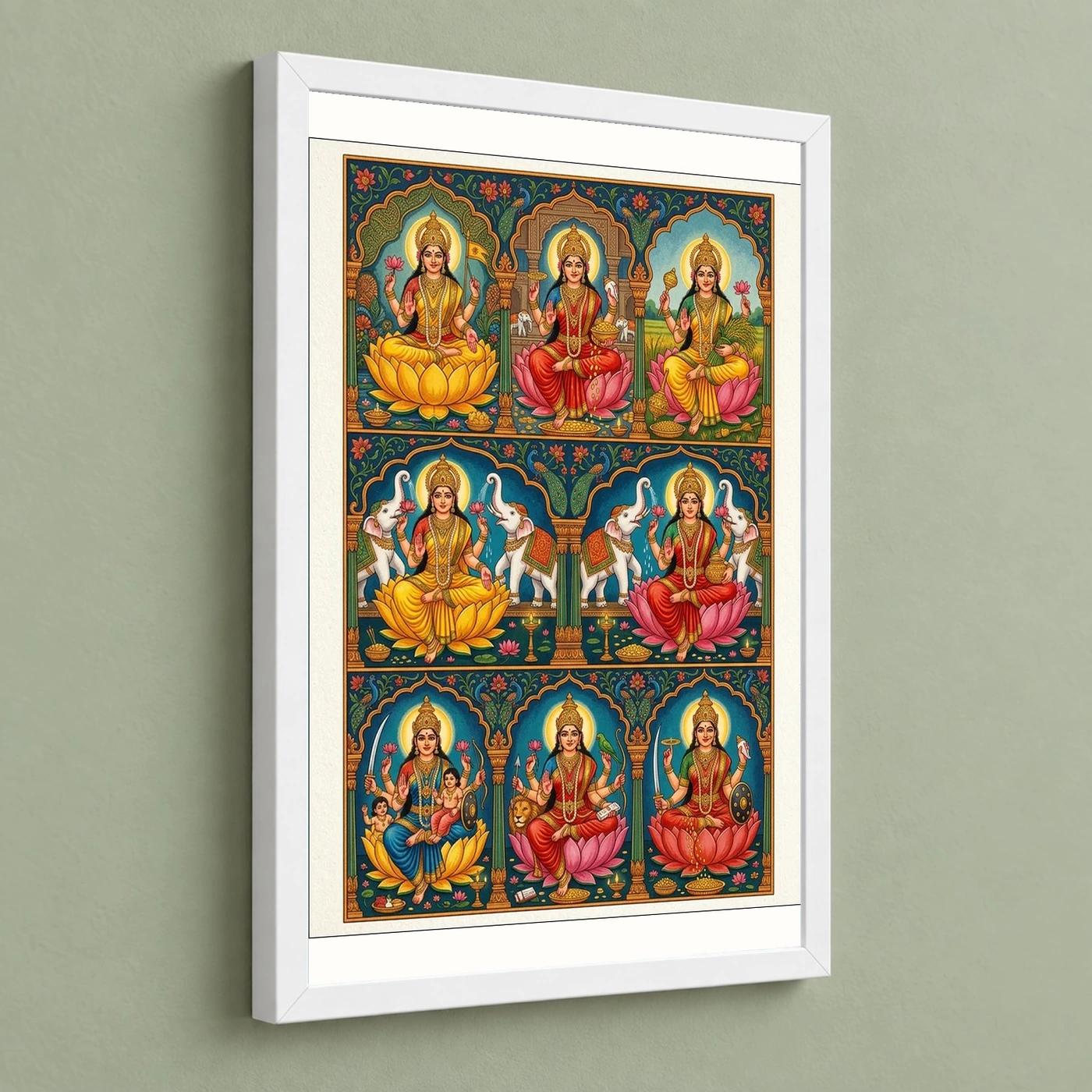 Ashtalakshmi Eight Forms Lakshmi Traditional Festival Art Photo Frame, view 5