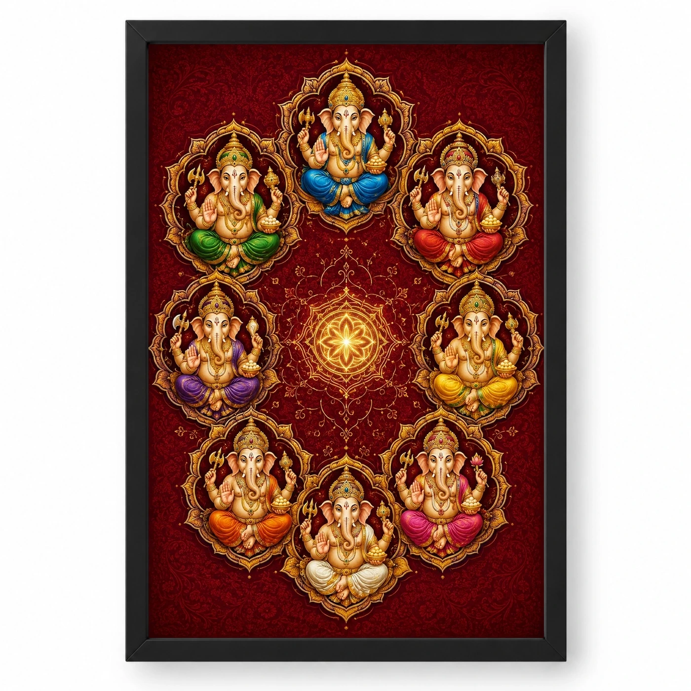Ashtavinayak — Eight Sacred Forms Frame