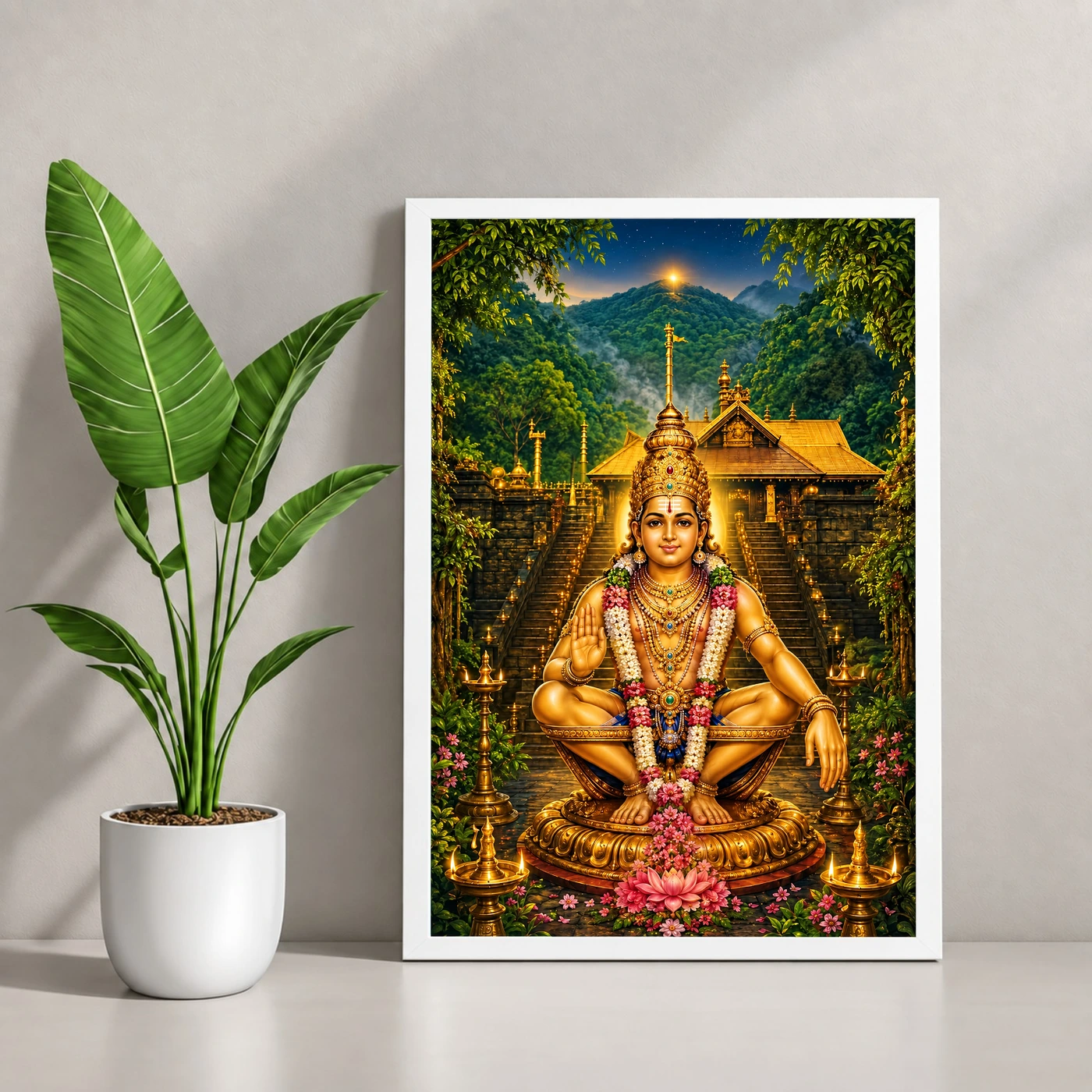 Ayyappa Swamy Sabarimala Makara Jyothi Photo Frame, view 4