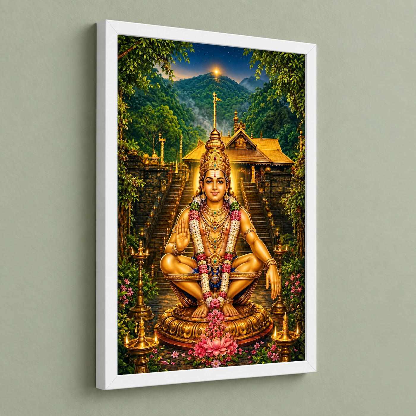 Ayyappa Swamy Sabarimala Makara Jyothi Photo Frame, view 5