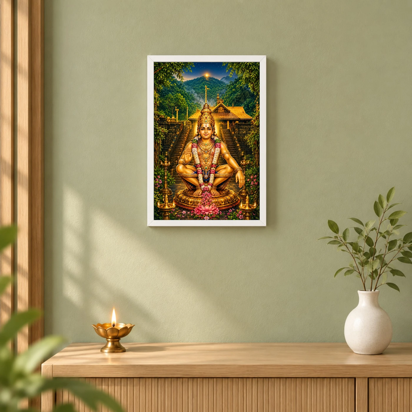 Ayyappa Swamy Sabarimala Makara Jyothi Photo Frame, view 6