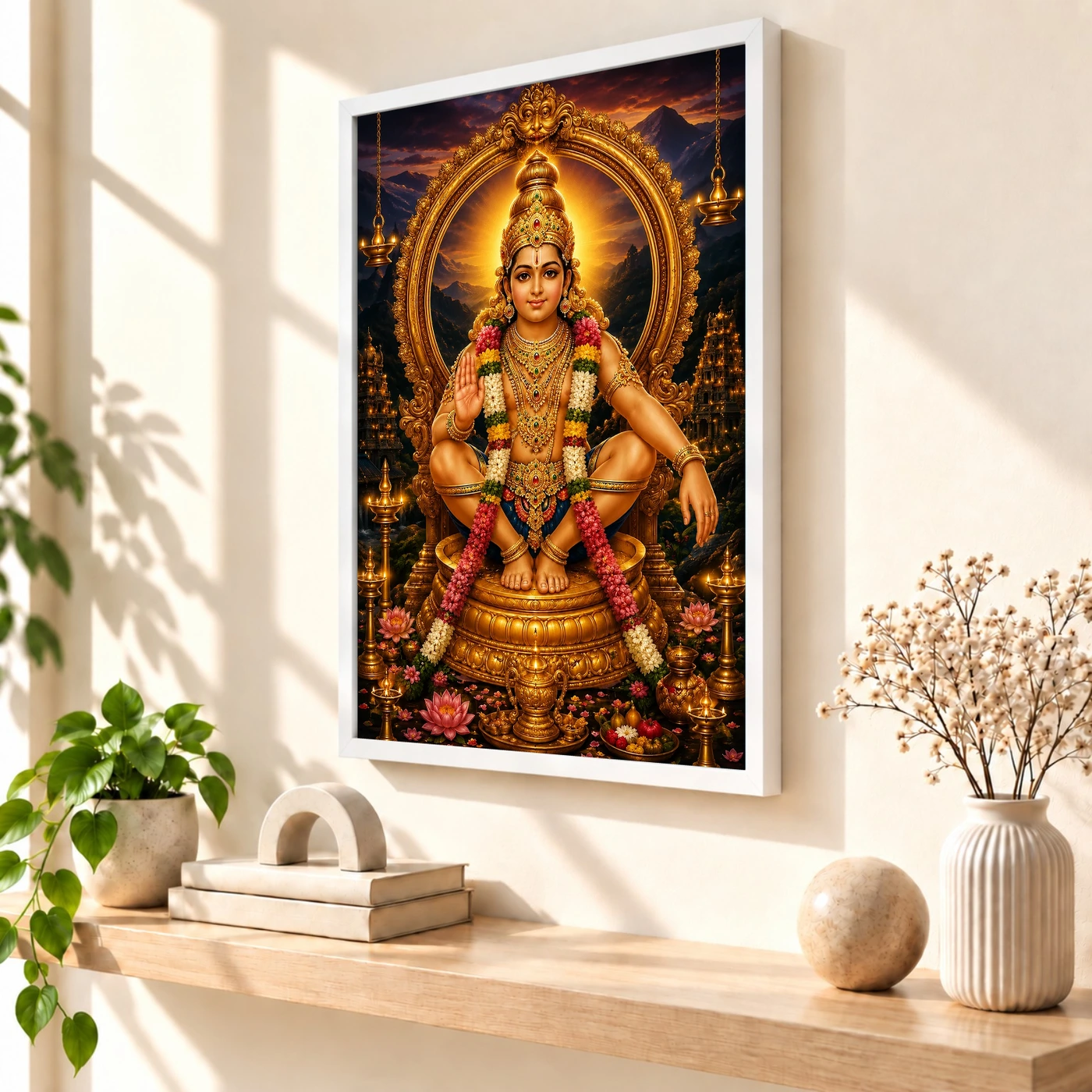 Ayyappa Swamy Vivid Premium Spiritual Poster Art Photo Frame, view 7