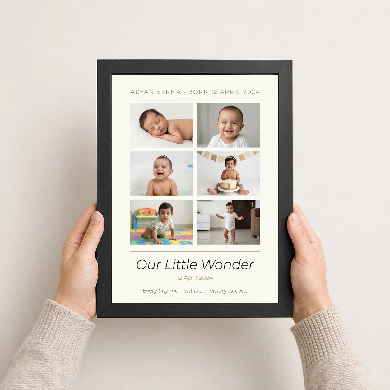 Baby Collage Frame Floral Pink Precious Moments Photo Frame, view 3
