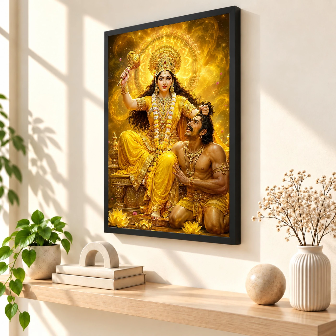 Baglamukhi Devi Cosmic Celestial Aura Photo Frame, view 2