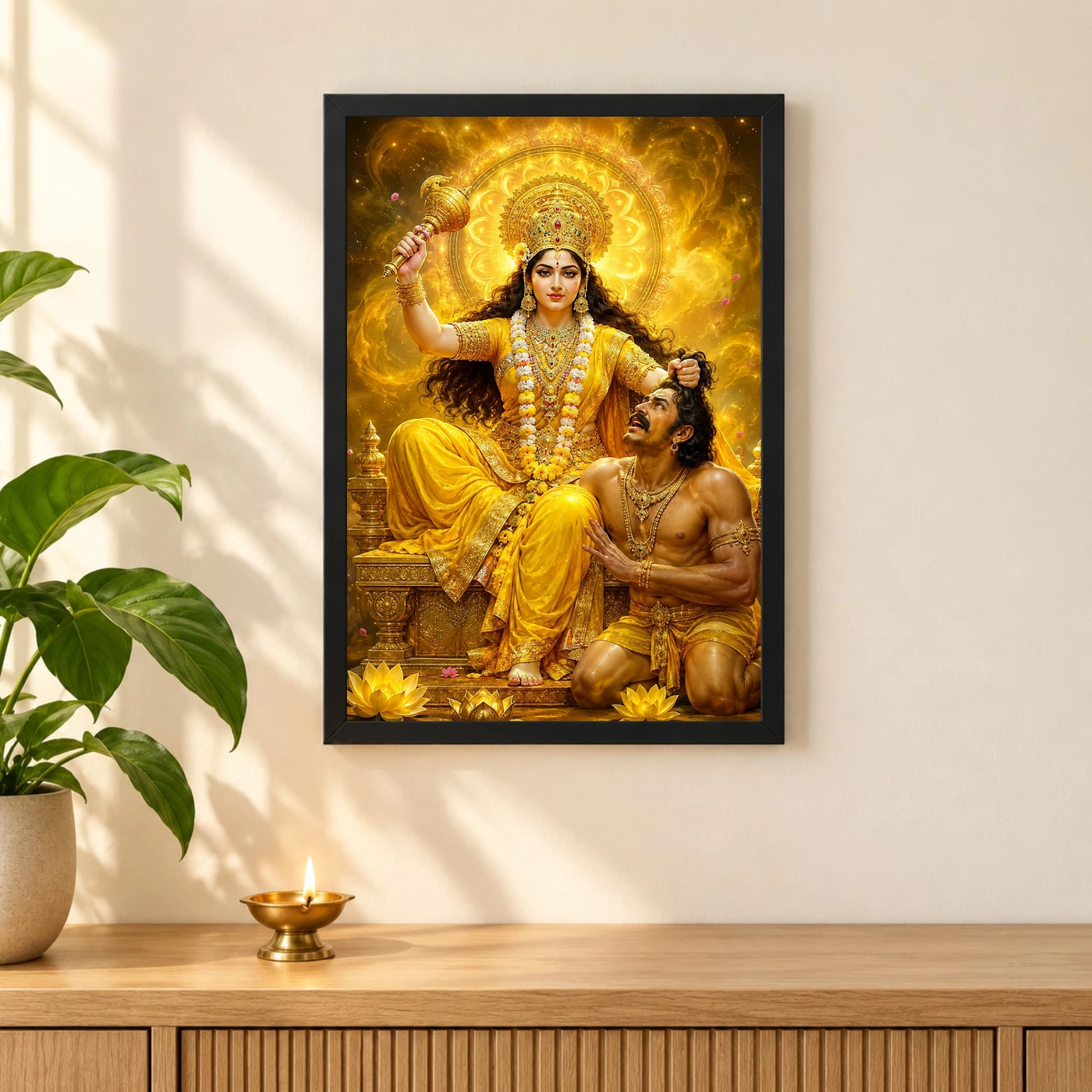 Baglamukhi Devi Cosmic Celestial Aura Photo Frame, view 3