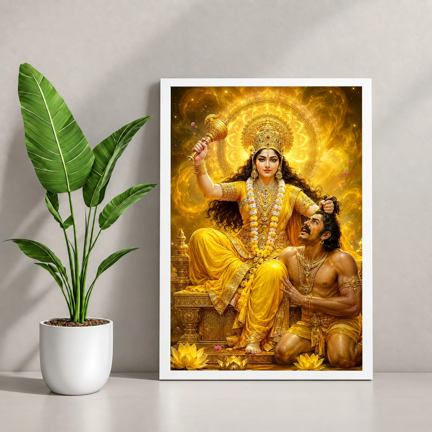 Baglamukhi Devi Cosmic Celestial Aura Photo Frame, view 4