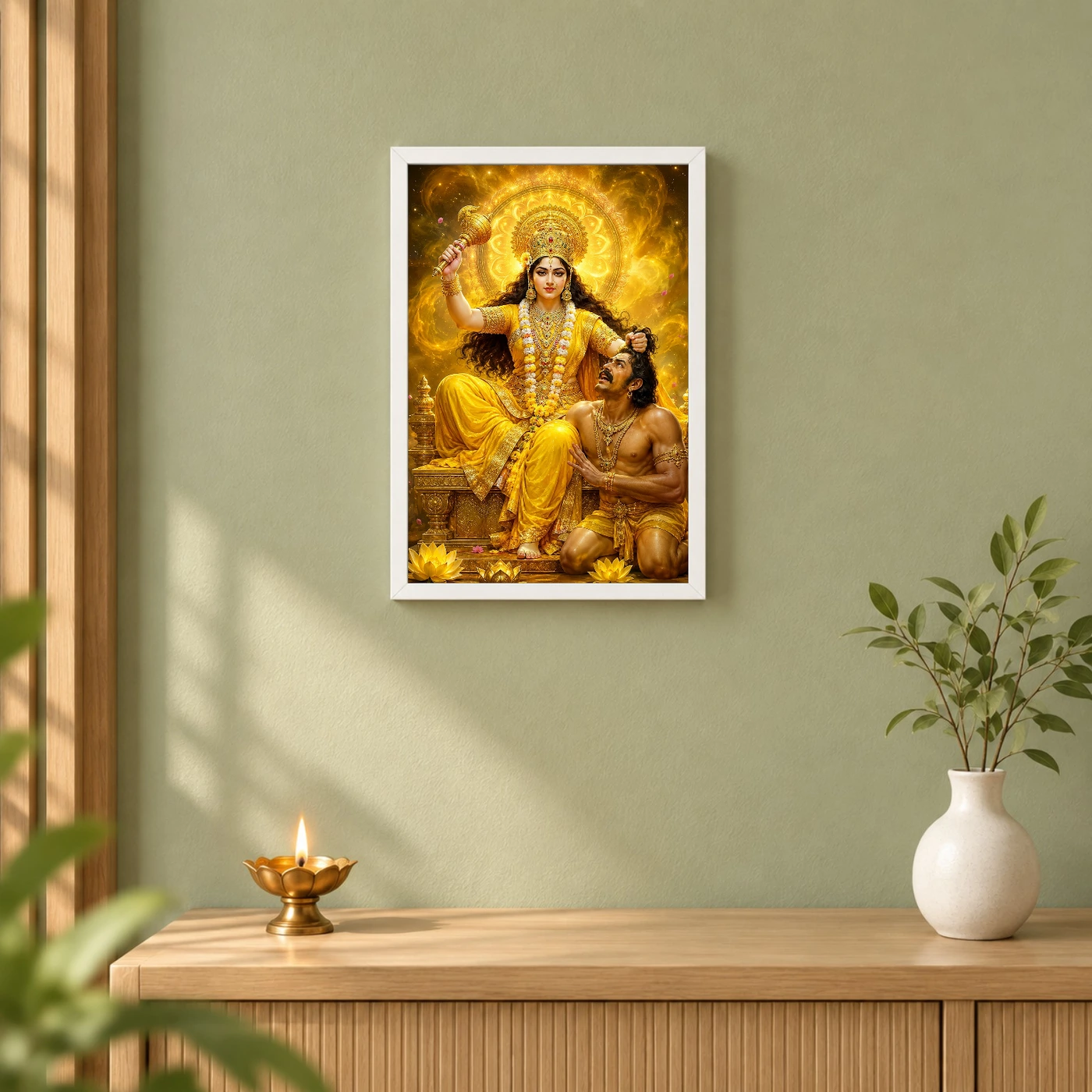 Baglamukhi Devi Cosmic Celestial Aura Photo Frame, view 6