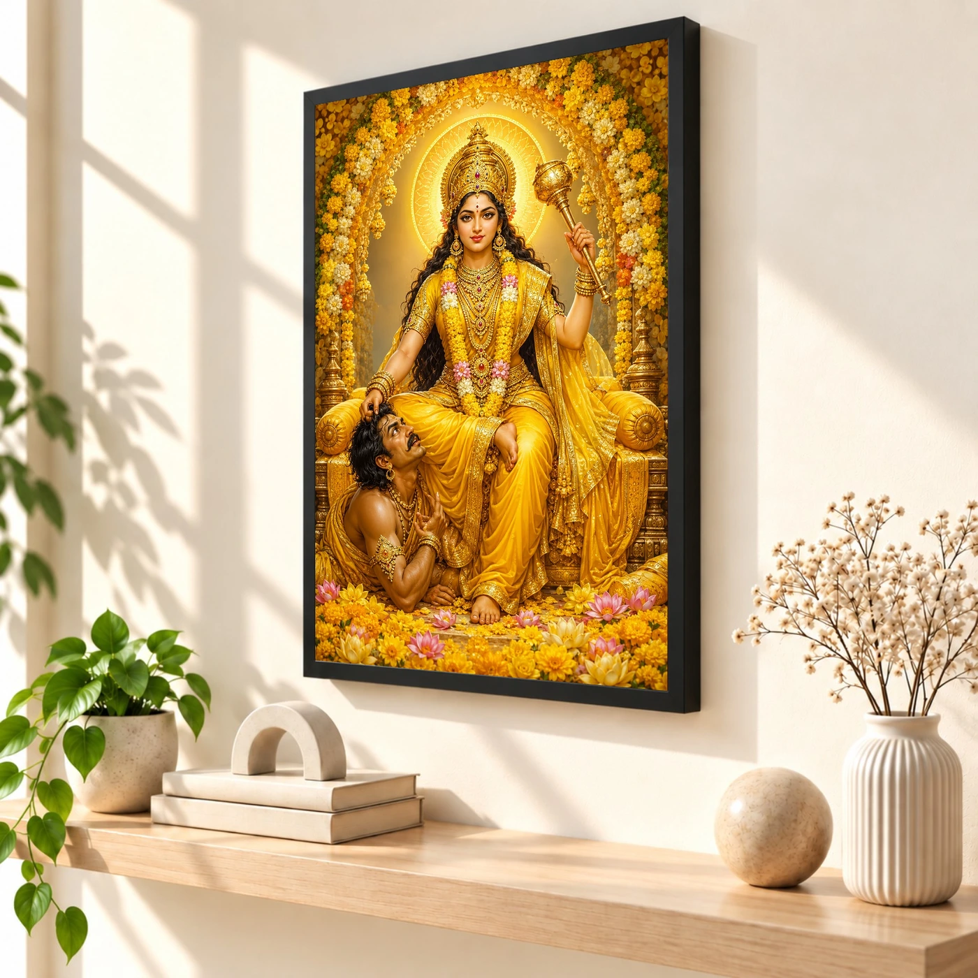 Baglamukhi Devi Grand Festival Flower Decoration Photo Frame, view 2