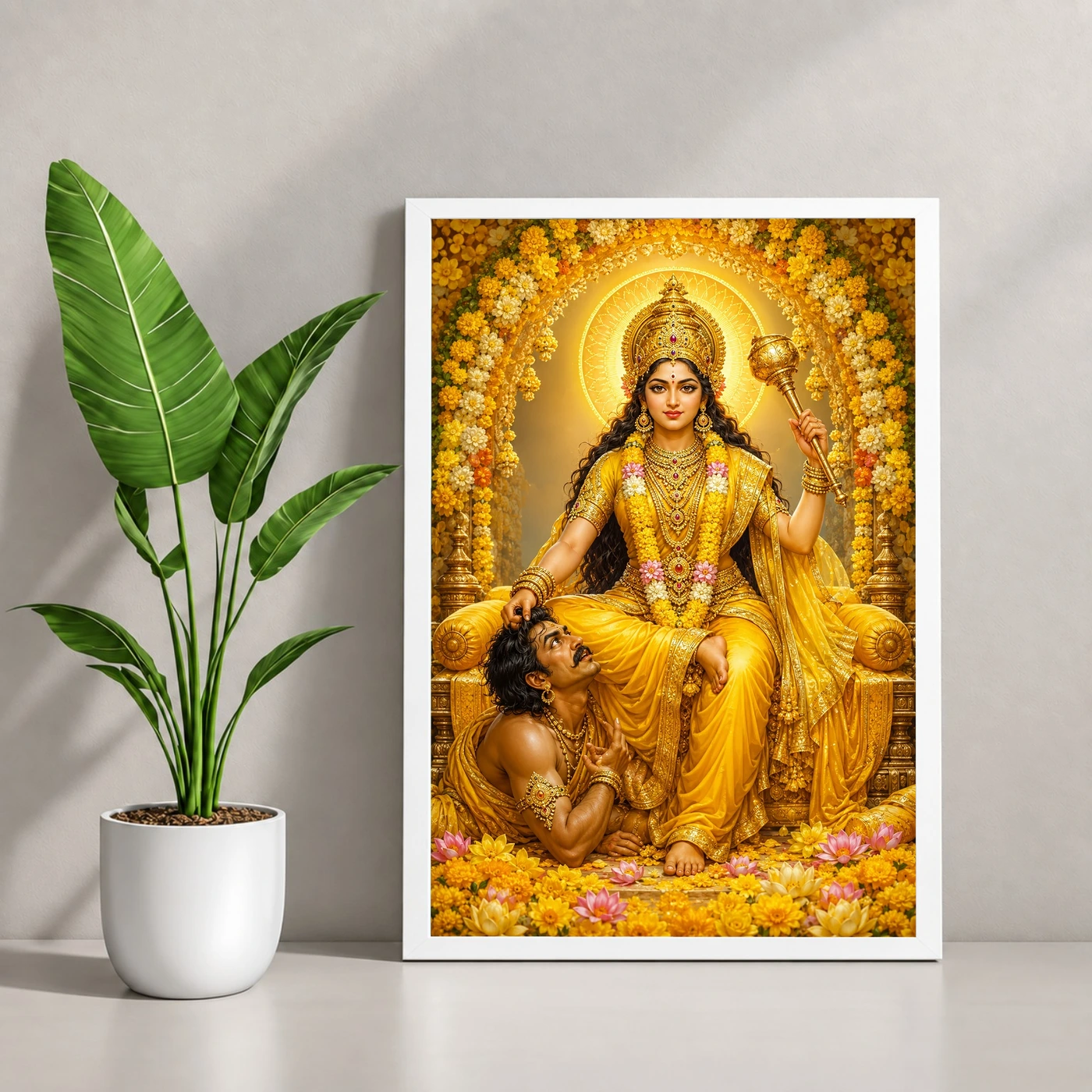 Baglamukhi Devi Grand Festival Flower Decoration Photo Frame, view 4