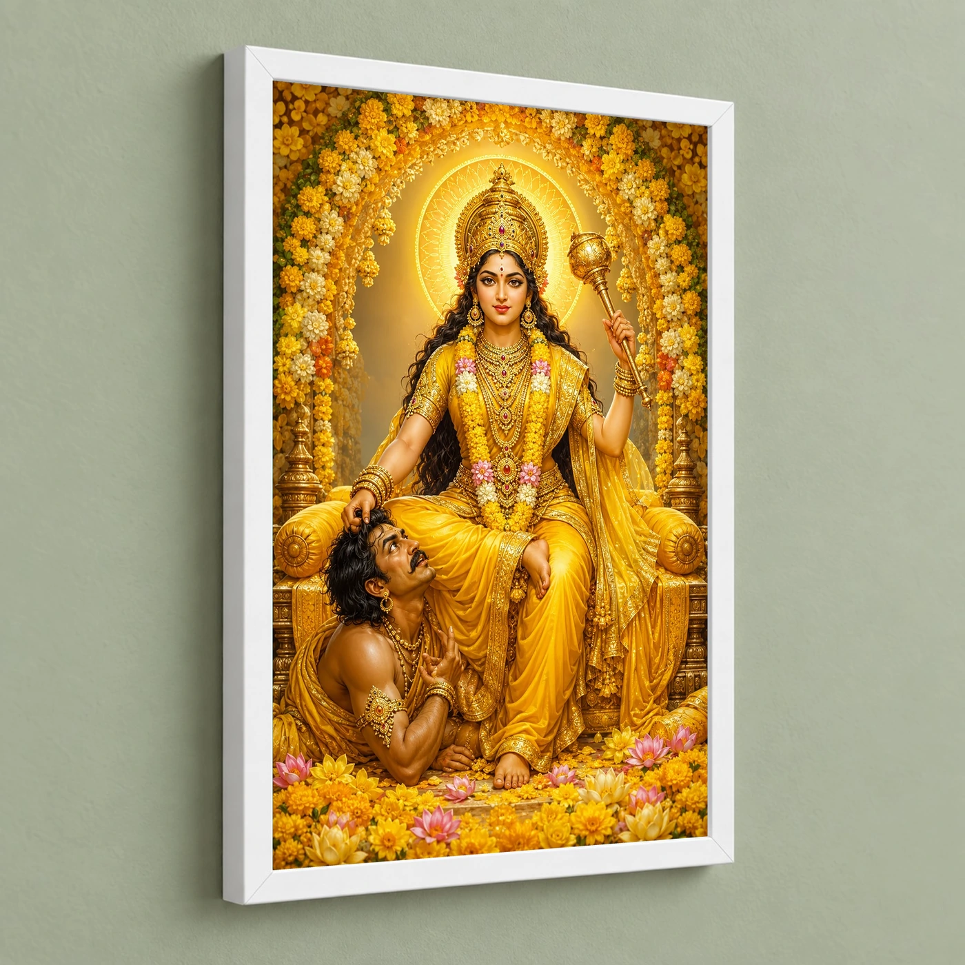 Baglamukhi Devi Grand Festival Flower Decoration Photo Frame, view 5