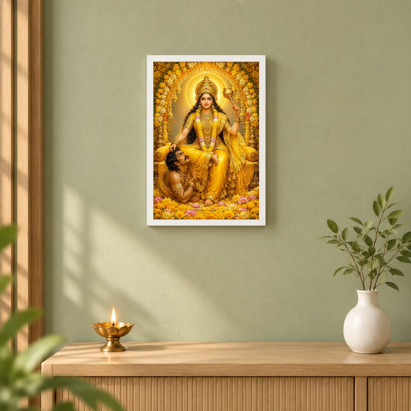 Baglamukhi Devi Grand Festival Flower Decoration Photo Frame, view 6