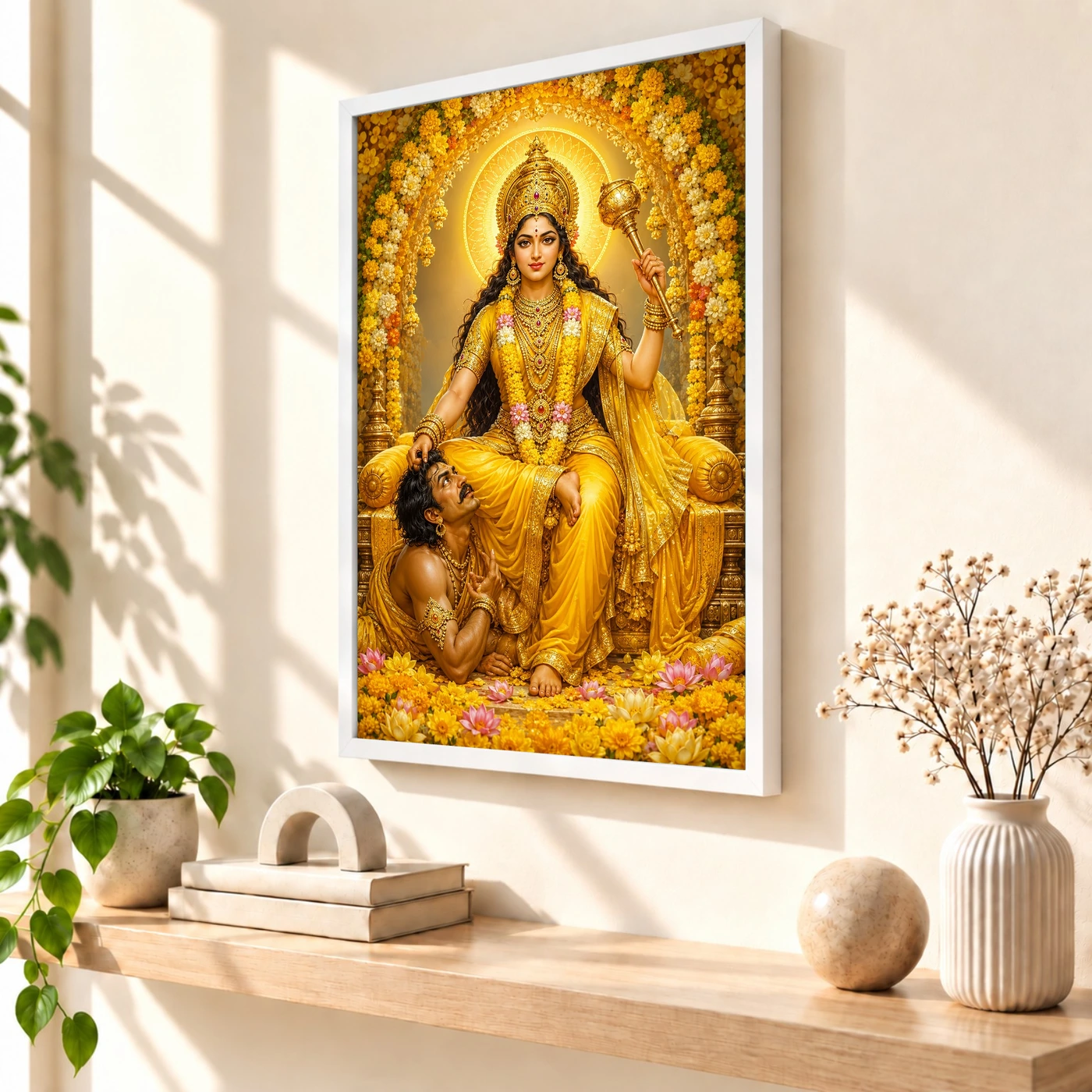 Baglamukhi Devi Grand Festival Flower Decoration Photo Frame, view 7