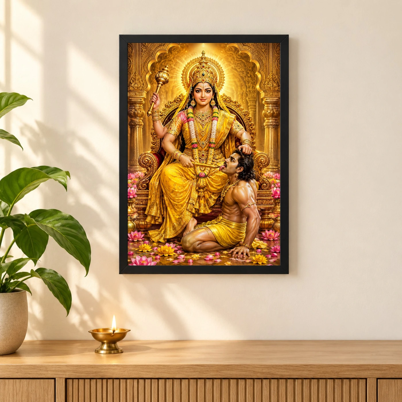 Baglamukhi Devi Heritage Temple Architecture Backdrop Photo Frame, view 3