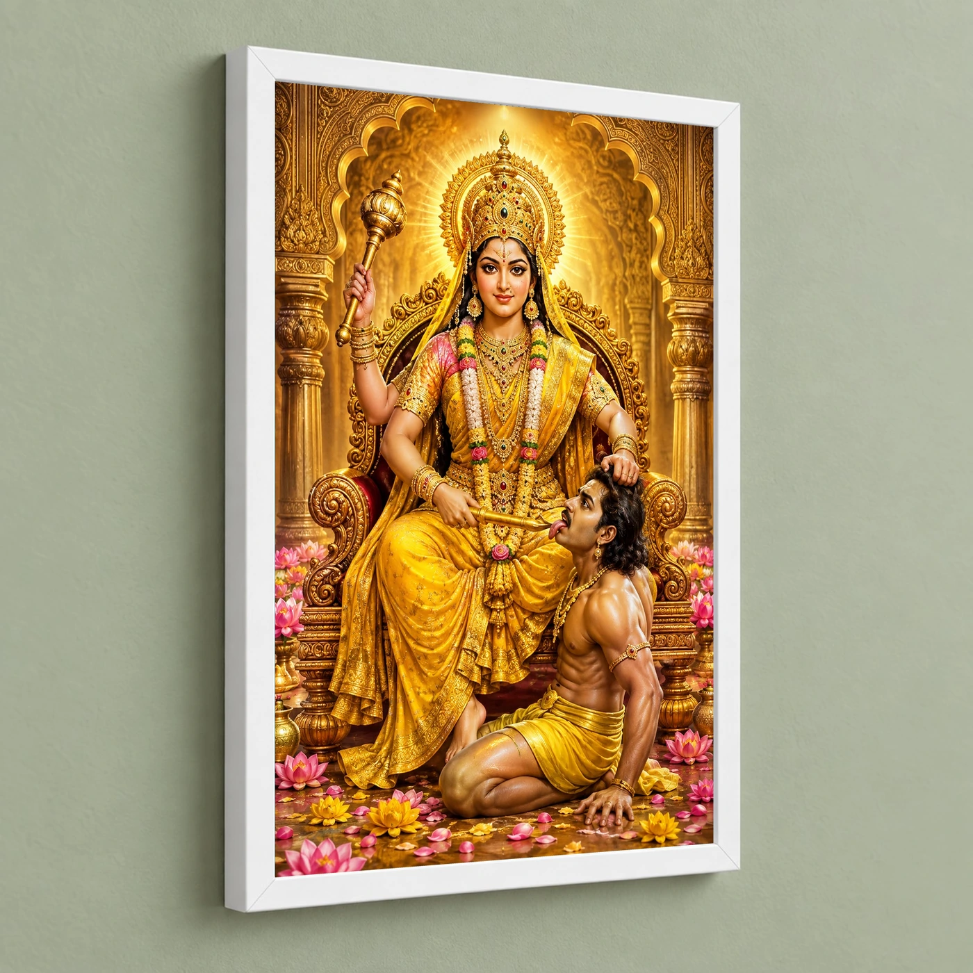 Baglamukhi Devi Heritage Temple Architecture Backdrop Photo Frame, view 5