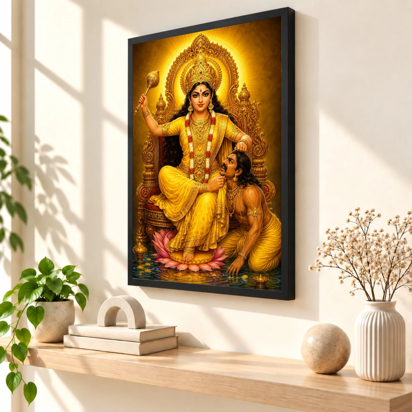Baglamukhi Devi Peaceful Home Mandir Composition Photo Frame, view 2