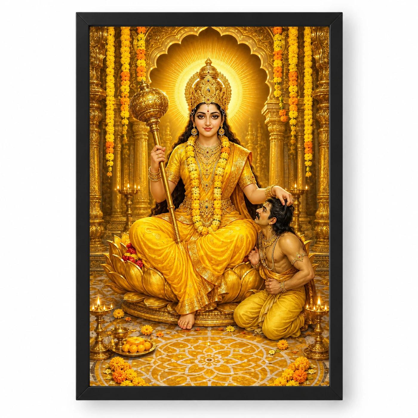 Baglamukhi Devi Pitambara Golden Temple Photo Frame